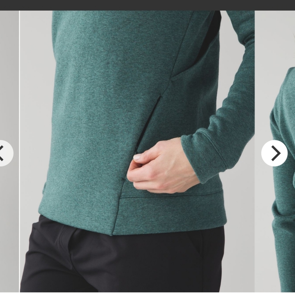 Lululemon &go Endeavor Long Sleeve Heathered Deep Green - Picture 6 of 12